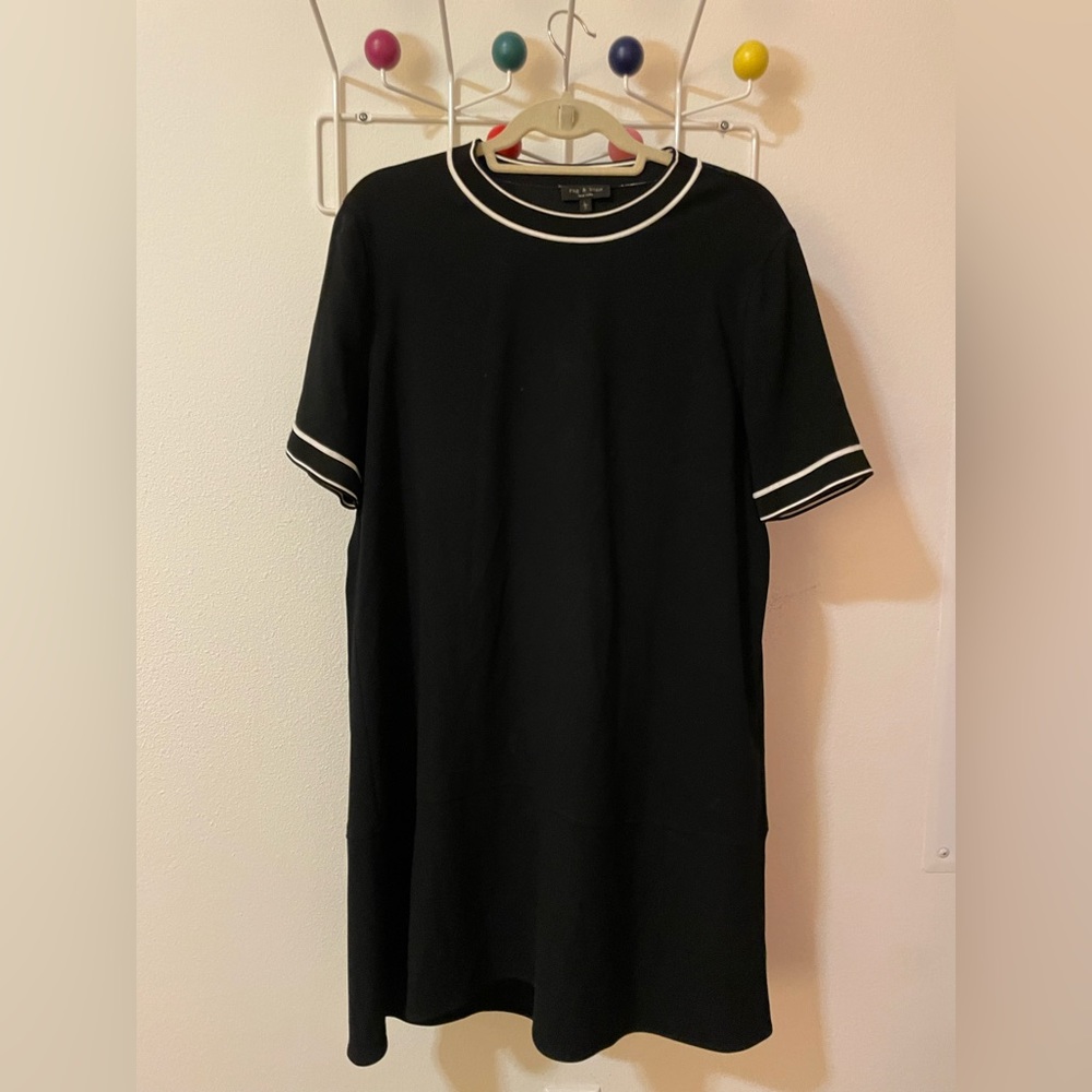 Rag & Bone Black and White Tshirt Dress
